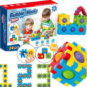 Pop It Klocki Puzzle Układanka Bąble 2W1 Antystres
