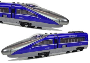 Pociąg Pendolino Z Naciągiem Niebieski Z Dźwiękiem I Światłami
