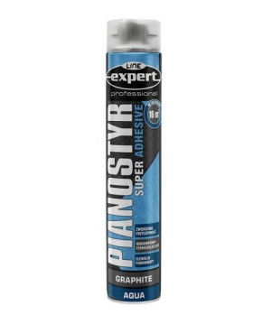 EXPERT LINE PIANOSTYR GRAPHITE AQUA klej do styropianu w piance 750g(14704)