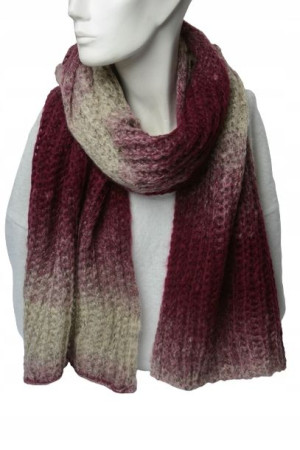 Szalik damski burgundowy ombre