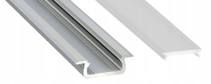 Profil LED ALUMINIOWY do TAŚMA LED 2m+ klosz