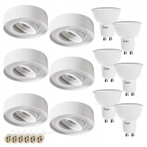 Zestaw 6x Oprawa Podtynkowa Halogenowa Led Gu10 7w