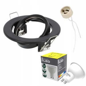 ZESTAW oprawa oprawka halogenowa + GU10 LED 7W