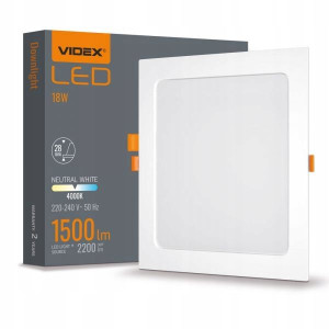 Panel LED Oprawa Podtynkowa Plafon 18W 4000K