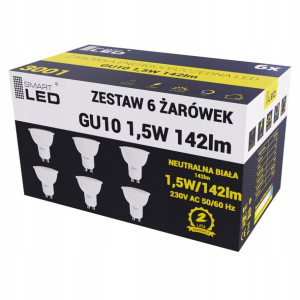 ŻARÓWKA LED GU10 1,5W Neutralna Biała - 4500K
