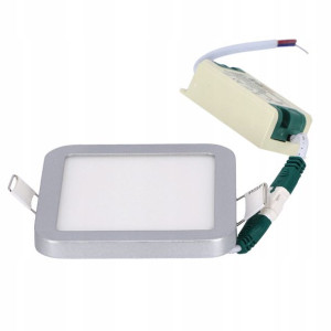 Panel Led Podtynkowy Sufitowy 6w Srebrny