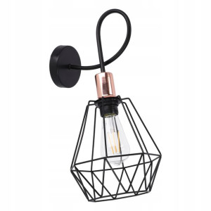 Lampa ścienna kinkiet na ścianę Loft druciany E27