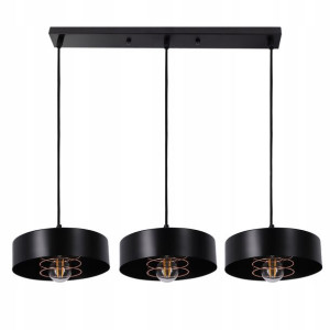 Lampa sufitowa wisząca Żyrandol RETRO POTRÓJNA