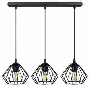 Lampa sufitowa wisząca Diament Loft Żyrandol RETRO