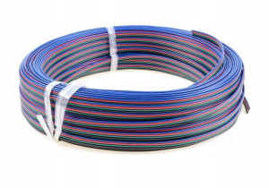 KABEL RGB 4 żyły LINKA AWG20 przewód taśma LED 1m