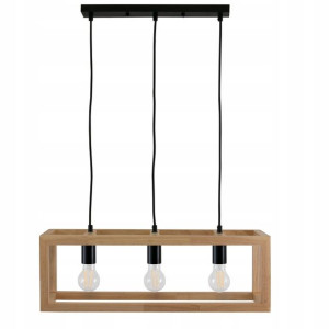 Lampa sufitowa wisząca DREWNIANA BELKA oprawka E27