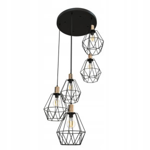 Lampa sufitowa wisząca Diament Loft RETRO 5xE27