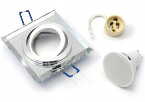 ZESTAW oprawa oprawka halogenowa + GU10 LED 5W