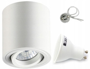 Oprawa Natynkowa Halogenowa Led Tuba + Gu10 9w