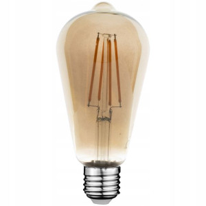 Żarówka ST64 8W E27 Grey Edison Ozdobna Filament