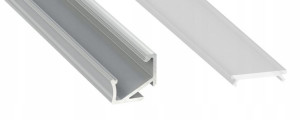 Profil aluminiowy H 30°/60° 2m Srebrny z kloszem