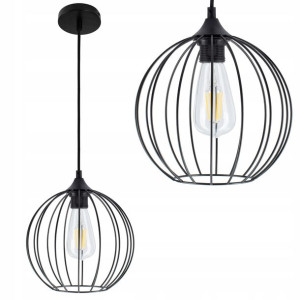 Lampa sufitowa wisząca Loft Żyrandol RETRO CZARNA