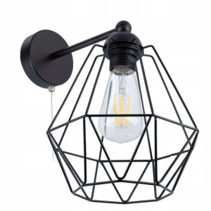 Lampa ścienna kinkiet na ścianę Loft Diament E27