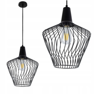 Lampa sufitowa wisząca Loft Żyrandol RETRO CZARNA