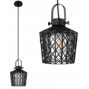 Lampa sufitowa wisząca Loft Żyrandol RETRO CZARNA