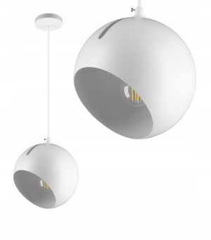 Lampa sufitowa wisząca E27 LED BIAŁA