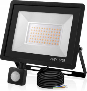 Naświetlacz LED SLIM 50W halogen z CZUJNIK RUCHU
