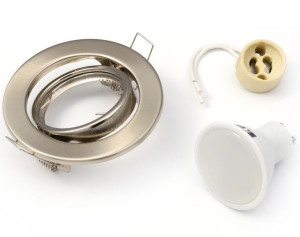 ZESTAW oprawka halogenowa ruchoma srebrna + LED 3W