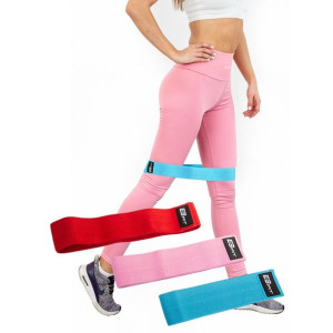 Zestaw gum taśm do ćwiczeń hip band 3w1 Eb fit