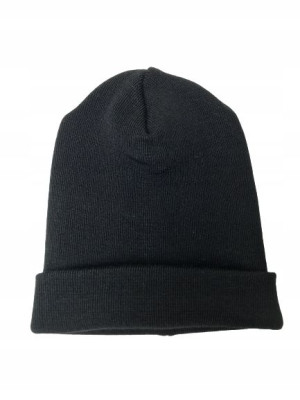 Czapka Zimowa Dwuwarstwowa Ciepła Czarna Unisex