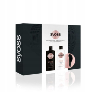 Syoss Keratin Zestaw na Prezent Szampon Szczotka