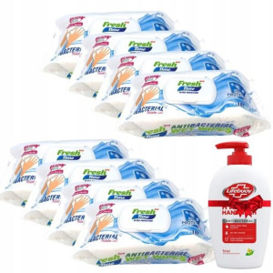Fresh Time Chusteczki Nawilżane 102szt x8 GRATIS