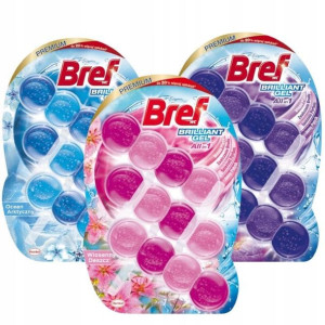 Bref Brilliant Zawieszka w żelu do WC 42g x9 MIX