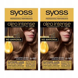 Syoss Oleo Farba do włosów orzechowy blond 6-80 x2