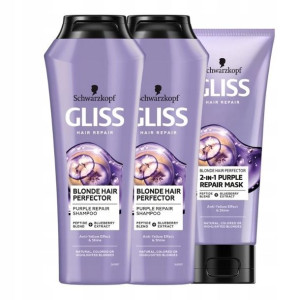 Gliss Blond Szampon Maska Pięlęgnacja do Blondów