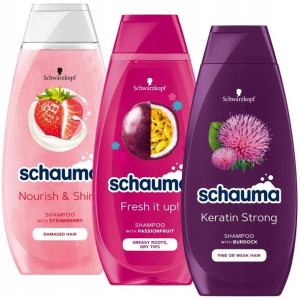 Schauma Szampon do Włosów Zniszczonych Mix 400 x3