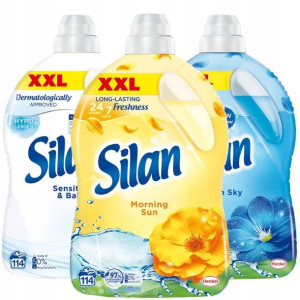 Silan Płyn do Płukania Tkanin MIX 342pr 2,85l x3