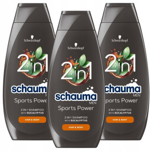 Schauma MEN Szampon do Włosów Wzmacniający 400 x3
