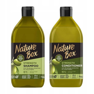 Nature Box Oliwka Szampon Odżywka Wzmocnienie