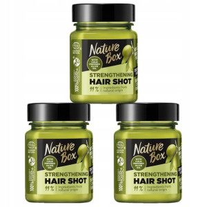 Nature Box Hair Shot Maska do Włosów Oliwka 3x60ml