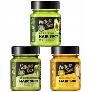 Nature Box Hair Shot Maska do Włosów Mix 3x60ml