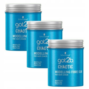 Schwarzkopf got2b Guma do Włosów Chaotic 100ml x3