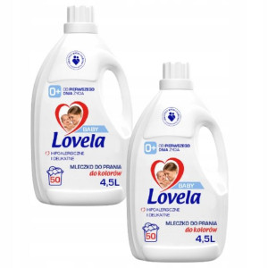 Lovela Baby Mleczko Prania Koloru 4,5L x2 (100 pr)