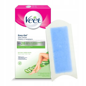 Veet Plastry do Depilacji Skóra Sucha Aloes 12szt