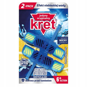 Kret Zawieszka do WC Barwiąca Lemon Harmony 40g x2