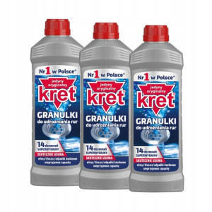 Kret Granulki do Udrażniania Rur Łazienka 560g x3