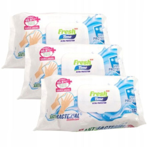 Chusteczki Antybakteryjne Fresh Time 102 szt. x3