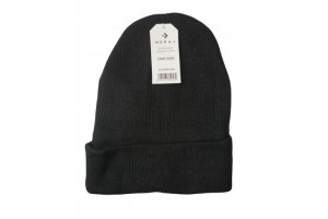 Czapka czarna zimowa męska beanie klasyczna Moraj