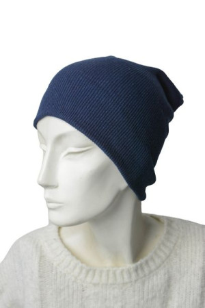 Czapka zimowa damska granat beanie klasyczna Moraj