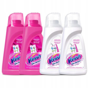 Vanish Oxi Action Odplamiacz Płyn Pink White 1l x4