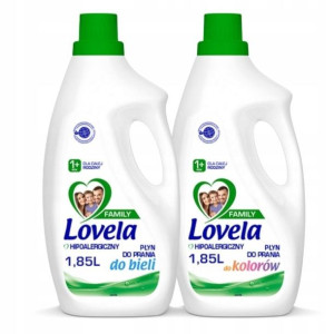 LOVELA Family Płyn Prania Kolorów Bieli 2 x 1,85L